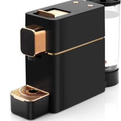Mini Espresso Coffee Machine for Capsules Compatible with Nespresso OriginalL Machine, Espresso Maker Single Serve, Bestpresso Coffee Capsules Peet's Espresso more (Black)