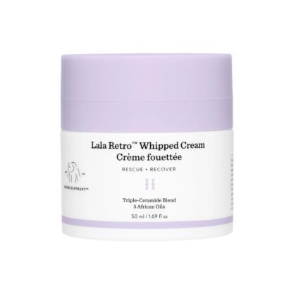 Drunk Elephant Lala Retro Whipped Cream - Ceramide Moisturizer - Clean Clinical Skincare - Cruelty-Free - Dermatologist-Tested - Free of Essential Oils, Silicones, and Fragrance