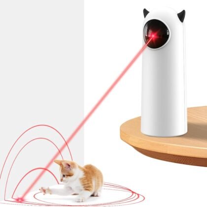 Laser Cat Toys for Indoor Cats, [2025 Newly Upgraded] Real Trajectory Motion Activated Cat Toy, Automatic Laser Pointer Interactive Automated Cat Toys for for Bored Indoor Adult Cats/Dogs/Kittenes