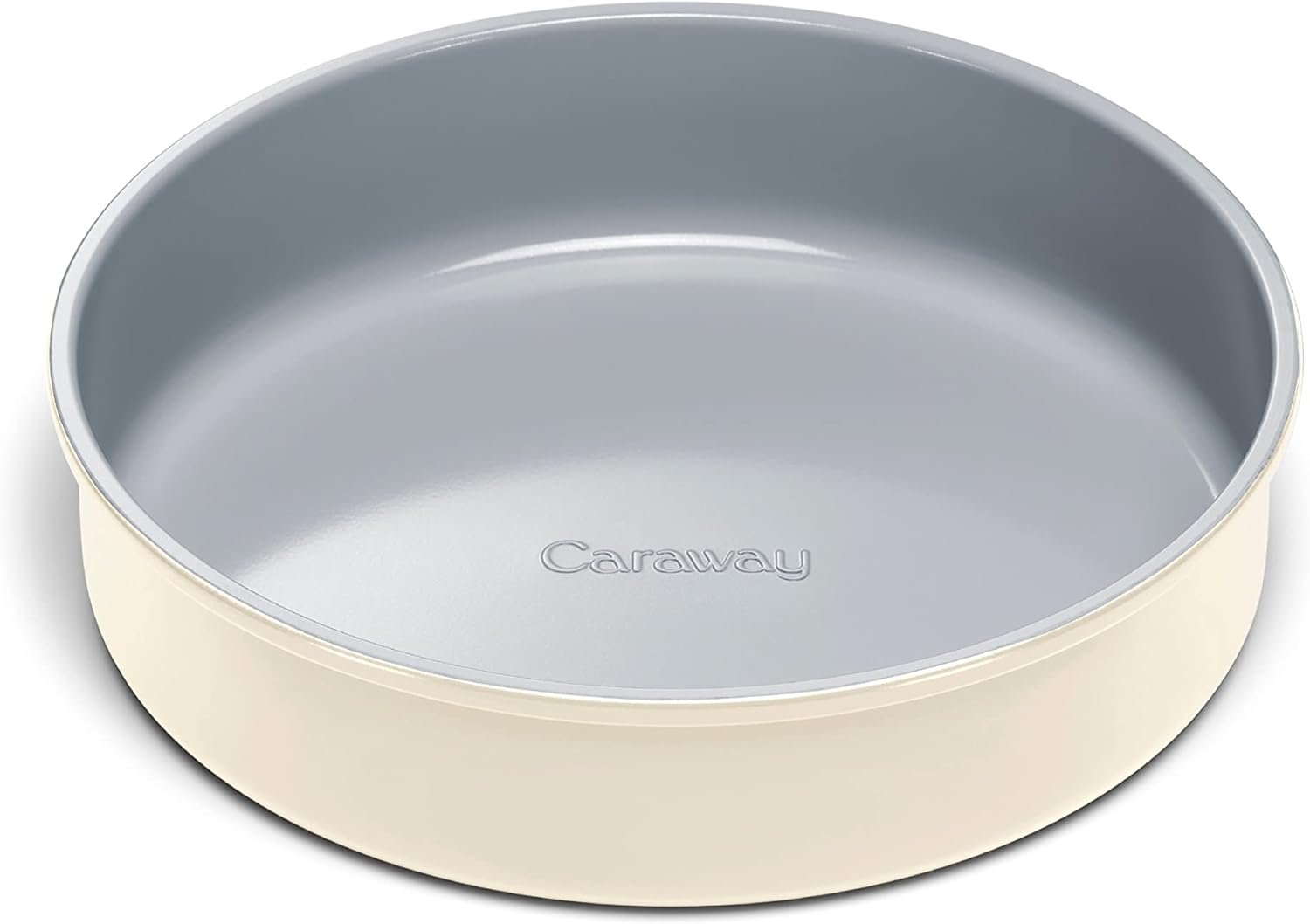 Caraway 9” Circle Pan - Non-Stick Ceramic Coating - Free From Forever Chemicals - Perfect for Birthday Cakes, Tartes, & More - Cream
