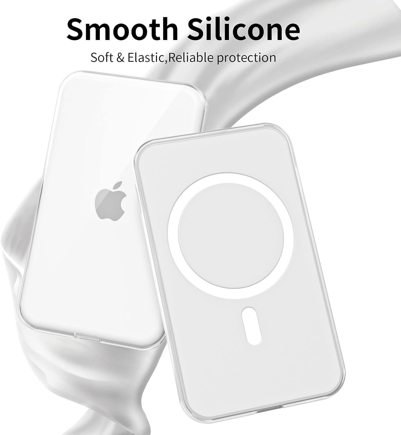 oakxco Silicone Case Compatible with iPhone Air Magsafe Battery Pack, Ultra Thin Slim Cover for 17 Air Battery Pack, TPU Rubber Scratch & Shatter Resistant Cover, Crystal Clear - Image 3