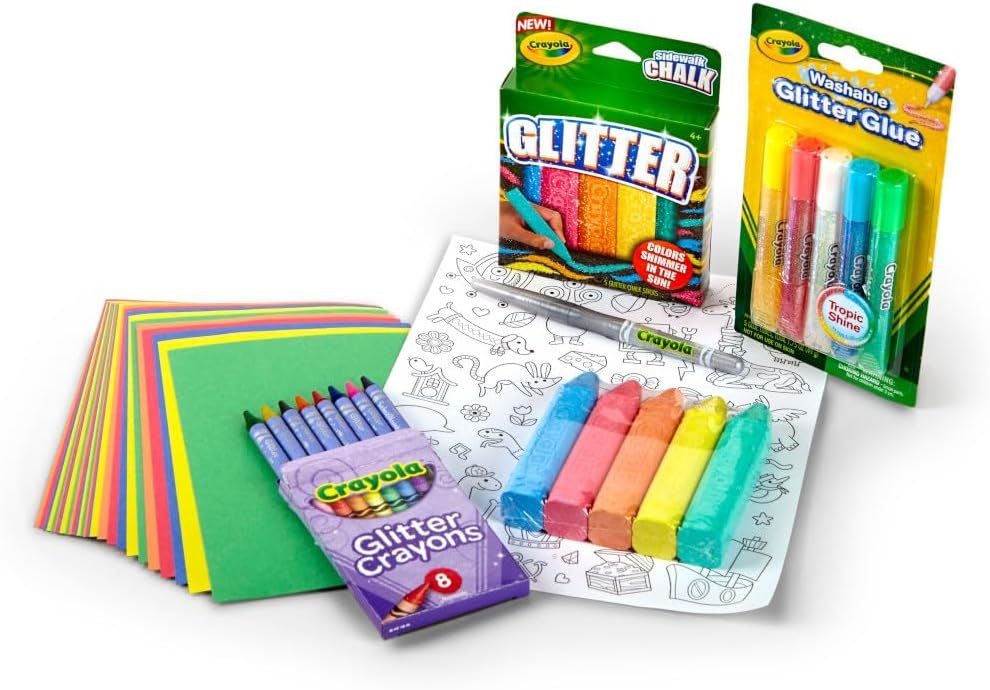 Crayola All That Glitters Art Case (50+pcs), Glitter Crayons & Coloring Supplies, Kids Art Set, Gifts for Girls & Boys, Ages 5+ - Image 6