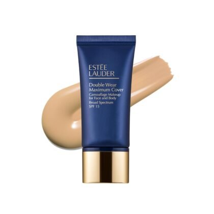 Estée Lauder Double Wear 24-Hour Maximum Cover Camouflage Foundation for Face and Body SPF 15 | Full Coverage | Tattoo Cover Up Makeup Waterproof, 1.0 Fl Oz