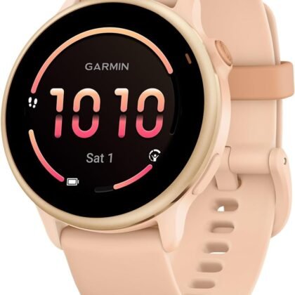 Garmin vívoactive® 6, Health and Fitness GPS Smartwatch, AMOLED Display, Up to 11 Days of Battery, Metallic Pink Dawn with Pink Dawn Band