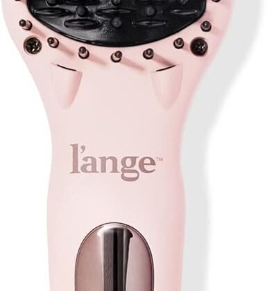 L'ANGE HAIR Le Vite Straightening Brush | Heated Straightener Flat Iron for Smooth, Anti Frizz Hair | Dual-Voltage Electric Brush Straightener | Hot Brush for Styling