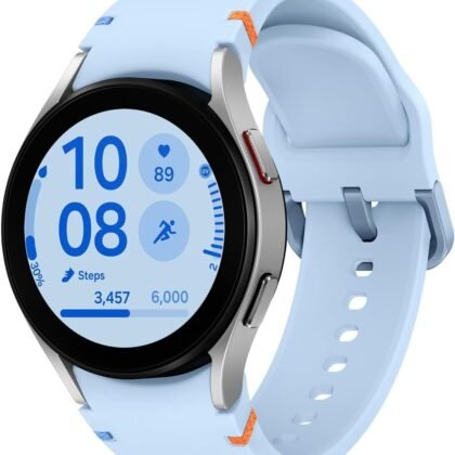 Samsung Galaxy Watch FE (40mm) AI Smartwatch w/ 1.2" AMOLED Screen, Wear OS 5, Wi-Fi, Bluetooth, Heart Rate, Sleep & GPS Fitness Tracker, International Model R861N (w/Fast Charger, Silver)