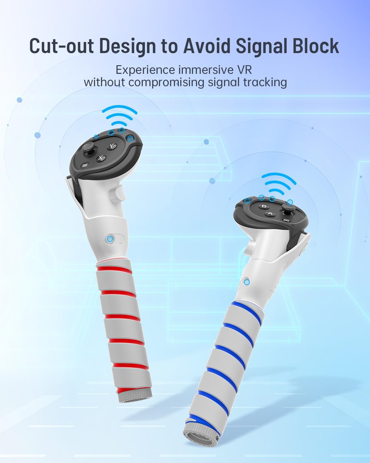 ZYBER Controller Extensions Gorilla Tag Long Arms for Meta Quest 3S/Quest 3 Beat Saber Handles Golf Club Attachment VR Sticks Controller Grips for Quest 3S/3 Enhance VR Gaming Accessories - Image 4