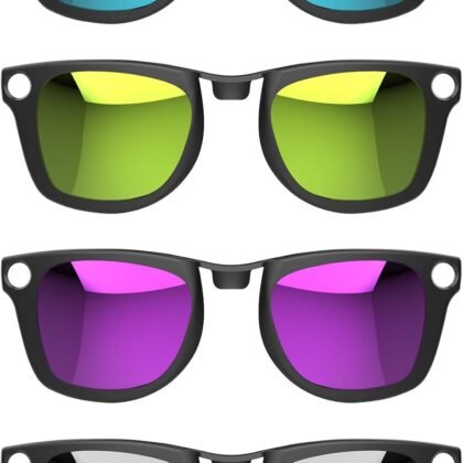 4Pcs Polarized Clip for Ray-Ban Meta Wayfarer & Gen 2 (RW4006/RW4012 Regular 50-22), Discoloration Clip for Meta Wayfarer Gen 2 Protect Your Eyes, Cool and Fashion (Silver+Blue+Yellow+Purple)