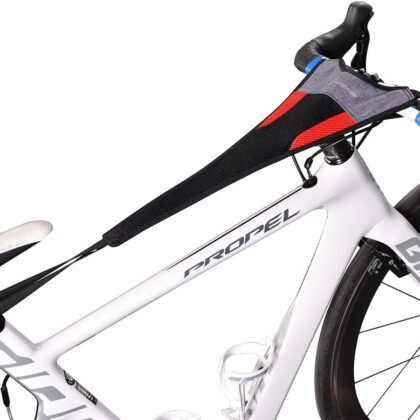 ROCKBROS Bicycle Trainer Sweat Net Frame Guard Absorbs Sweat Black Red