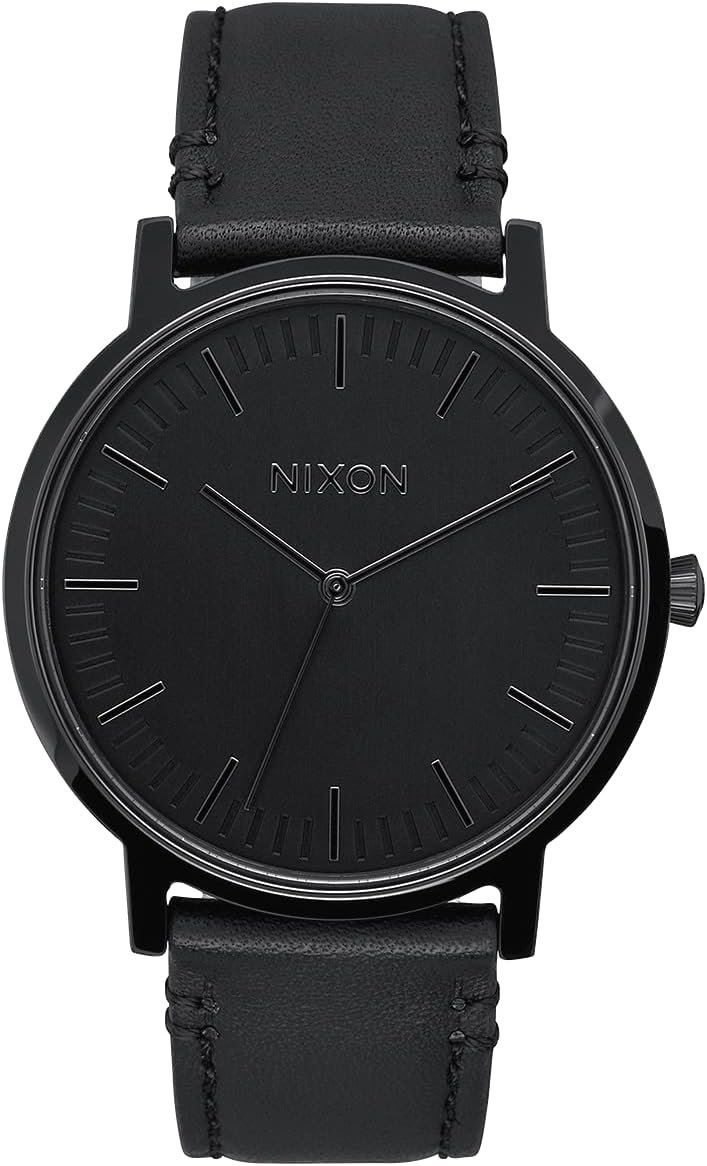 Nixon Porter Leather A1058 50m Water Resistant Men’s Watch (20-18mm Leather Band and 40mm Watch Face)