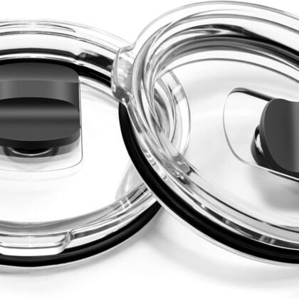 30 oz Tumbler Lid, Replacement Lids Compatible for YETI 30/32 oz Tumbler, 14 oz Mug and 35 oz Straw Mug, 2 Pack Travel Spill Proof Cup Lids Covers with Magnetic Slider Switch, BPA Free