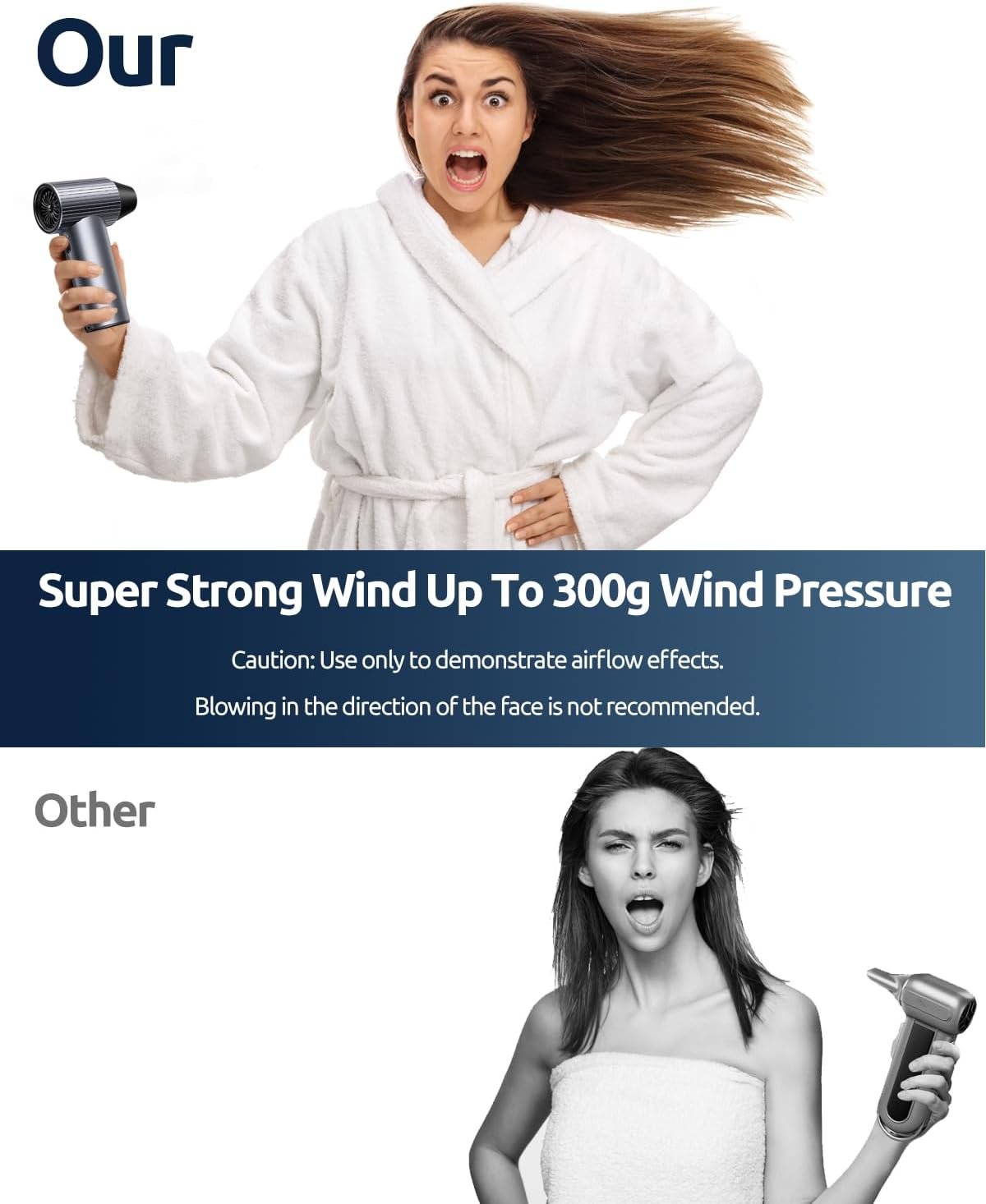 COSANO Full-Metal Jet Dry Mini Blower – 300,000 RPM Electric Air Duster – Rechargeable Compressed Air Blower – High-Power Air Duster with 3 Speeds & 4 Nozzles for Keyboards, Car and Outdoors Cleaning - Image 7