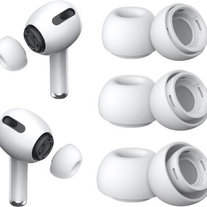 3 Pairs Replacement Ear Tips for Airpods Pro and 2nd Generation with Noise Reduction Hole, Silicone Ear Tips for Airpods Pro with Portable Storage Box and Fit in The Charging Case(S/M/L)