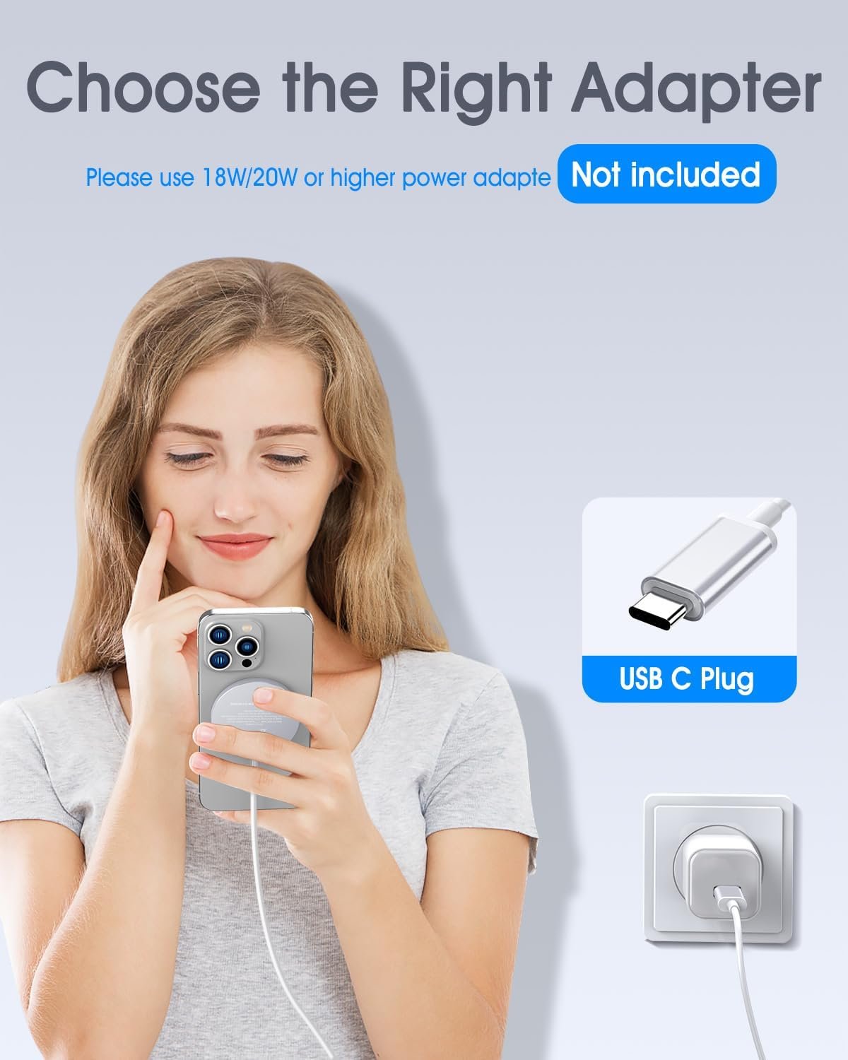 for Apple Mag-Safe Charger 2 Pack, Magnetic Wireless Charger for iPhone 17/17 Pro/17 Pro Max/Air/16 15 14 13 12 Pro Max Plus mini, Charging Pad for Airpods Pro 3 2,Strong Magnet, Silver - Image 5