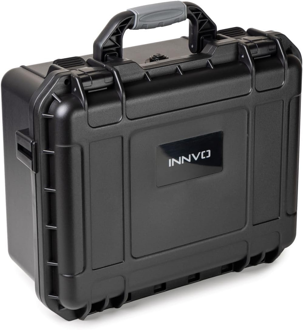 Drone Case for DJI Air 3S / 3 Fly More Combo Waterproof Hard Shell Shockproof with Strap & Mesh Pocket for Accessories Custom-Foam Solt fits Drone Controller Batteries and Charger 14.2x6.3x11.4 - Image 4