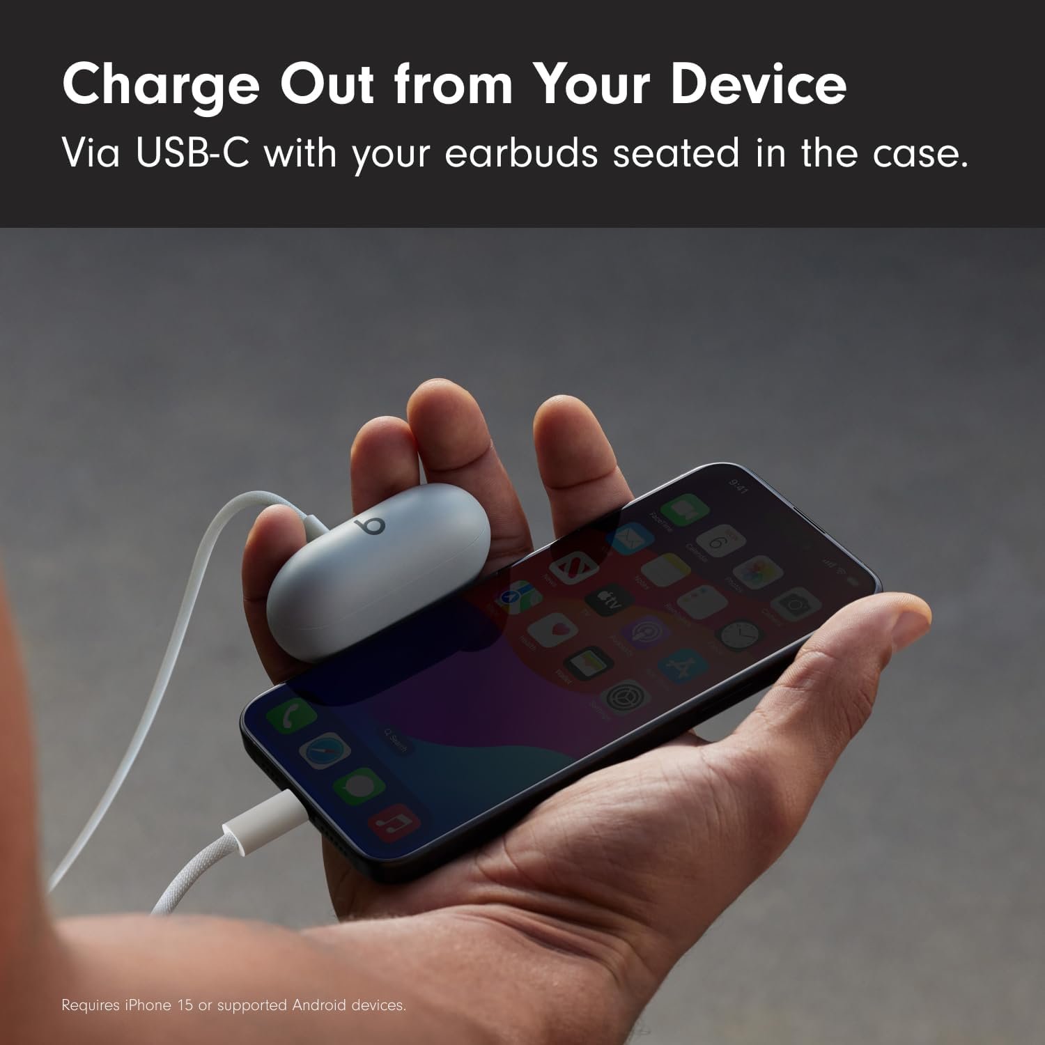 Beats Solo Buds - Wireless Bluetooth Earbuds | 18 Hours of Battery Life | Apple & Android Compatibility | Built-in Microphone - Matte Black (Renewed) - Image 4