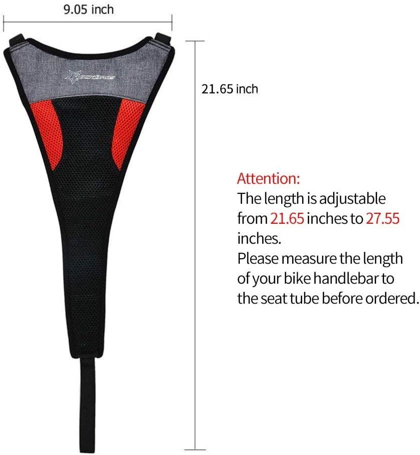 ROCKBROS Bicycle Trainer Sweat Net Frame Guard Absorbs Sweat Black Red - Image 3