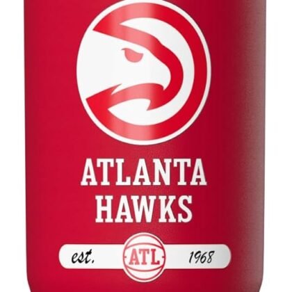 Hydrapeak x NBA Officially Licensed Atlanta Hawks 32 oz Nomad Tumbler with Handle and Straw Lid, Leakproof Stainless Steel Water Bottle
