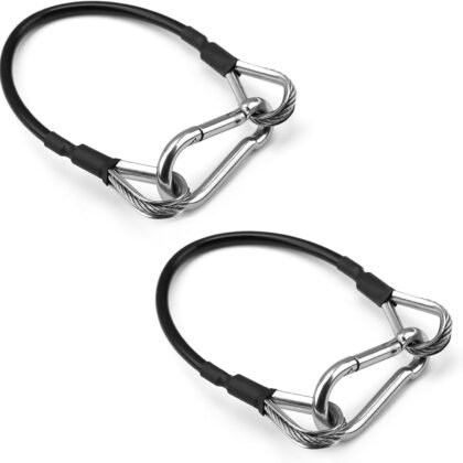 2 Pcs 10" Gym Extension Cable Attachments, Black Thick Stable Fitness Equipment Extension Cord, Extend Workout Angles Tool Suitable for Bowflex Home Gym for LAT/Tricep Pull Down and Leg