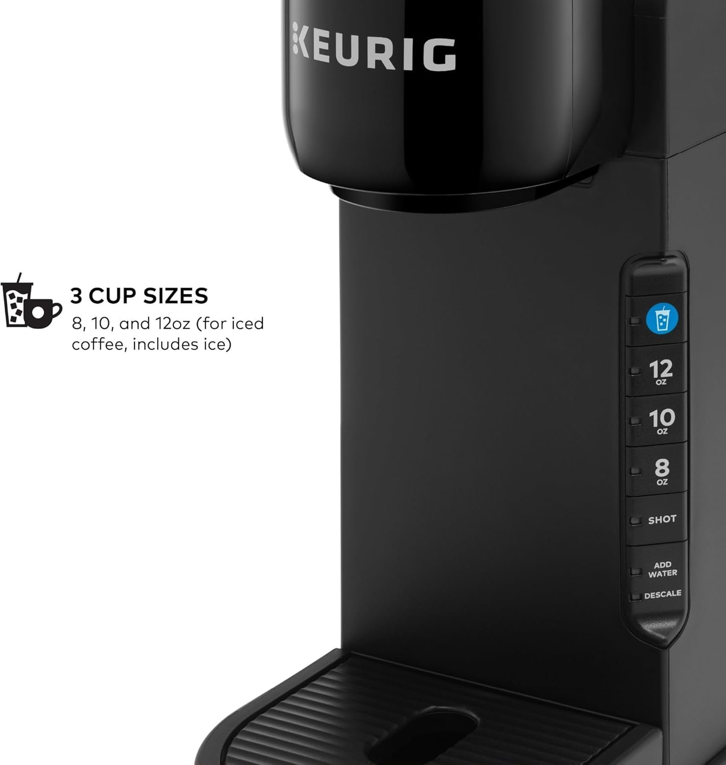 Keurig K-Café Barista Bar Single Serve Coffee Maker and Frother, with 3 Brew Sizes, Hot and Cold Coffee Capabilities, 2oz Coffee Shot Button, Black - Image 4