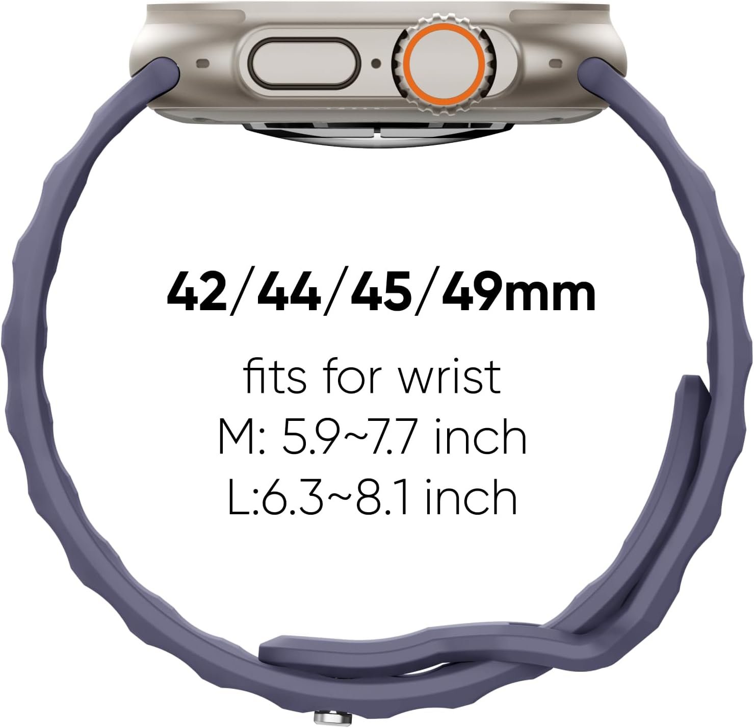 Sport Bands 6-Pack Compatible with Apple Watch Ultra 3/2 Band 49mm 46mm 45mm 44mm 42mm, Wide Soft Silicone Wristbands Waterproof Strap Men for iWatch Series 11 10 9 8 7 6 5 4 3 SE Ultra - Image 6