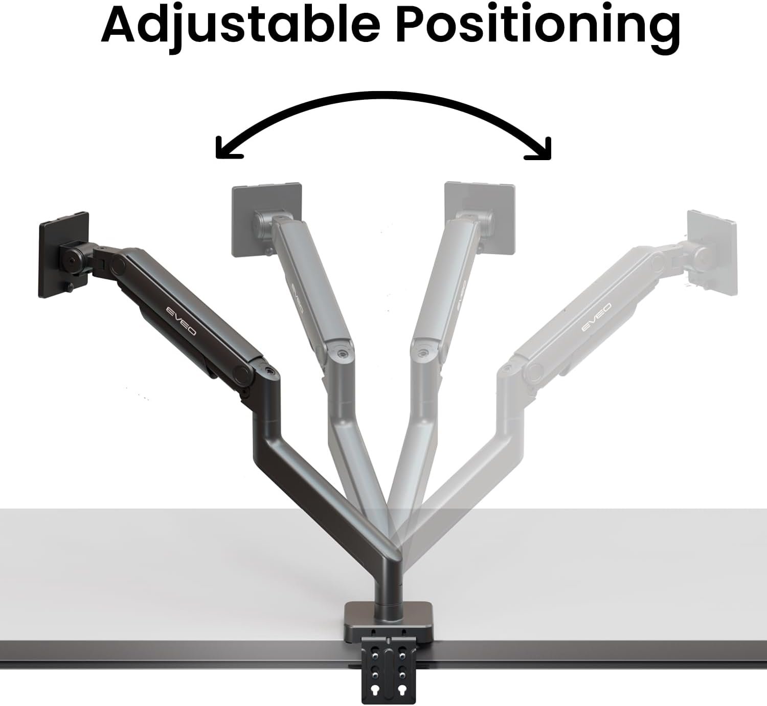 Samsung Odyssey G9 Premium Ultrawide Monitor Arm - 49" Curved Ultrawide Mount, Heavy Duty, Adjustable Height, Max VESA 100x100, Black - Image 8