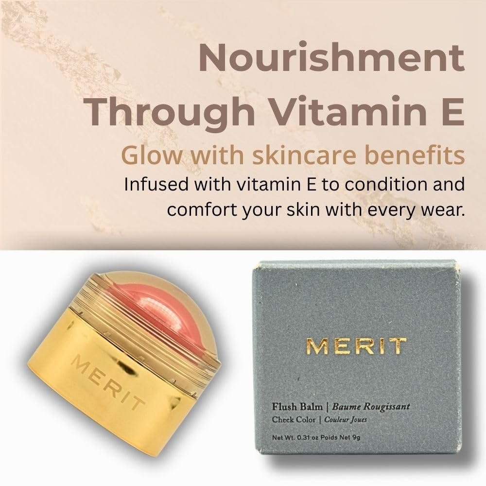 MERIT Flush Balm Cream Blush – Lusitano Soft Peach | Hydrating Radiant Cheek & Lip Tint Stick with Vitamin E | Lightweight, Buildable, Vegan & Cruelty-Free Blush - Image 5
