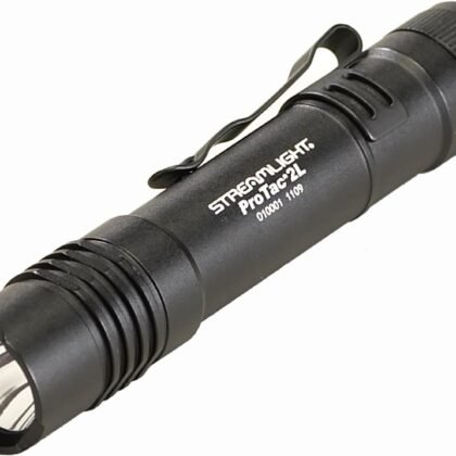 Streamlight 88031 ProTac 2L 350-Lumen EDC Professional Flashlight with CR123A Batteries, and Holster, Black, Clear Retail Packaging