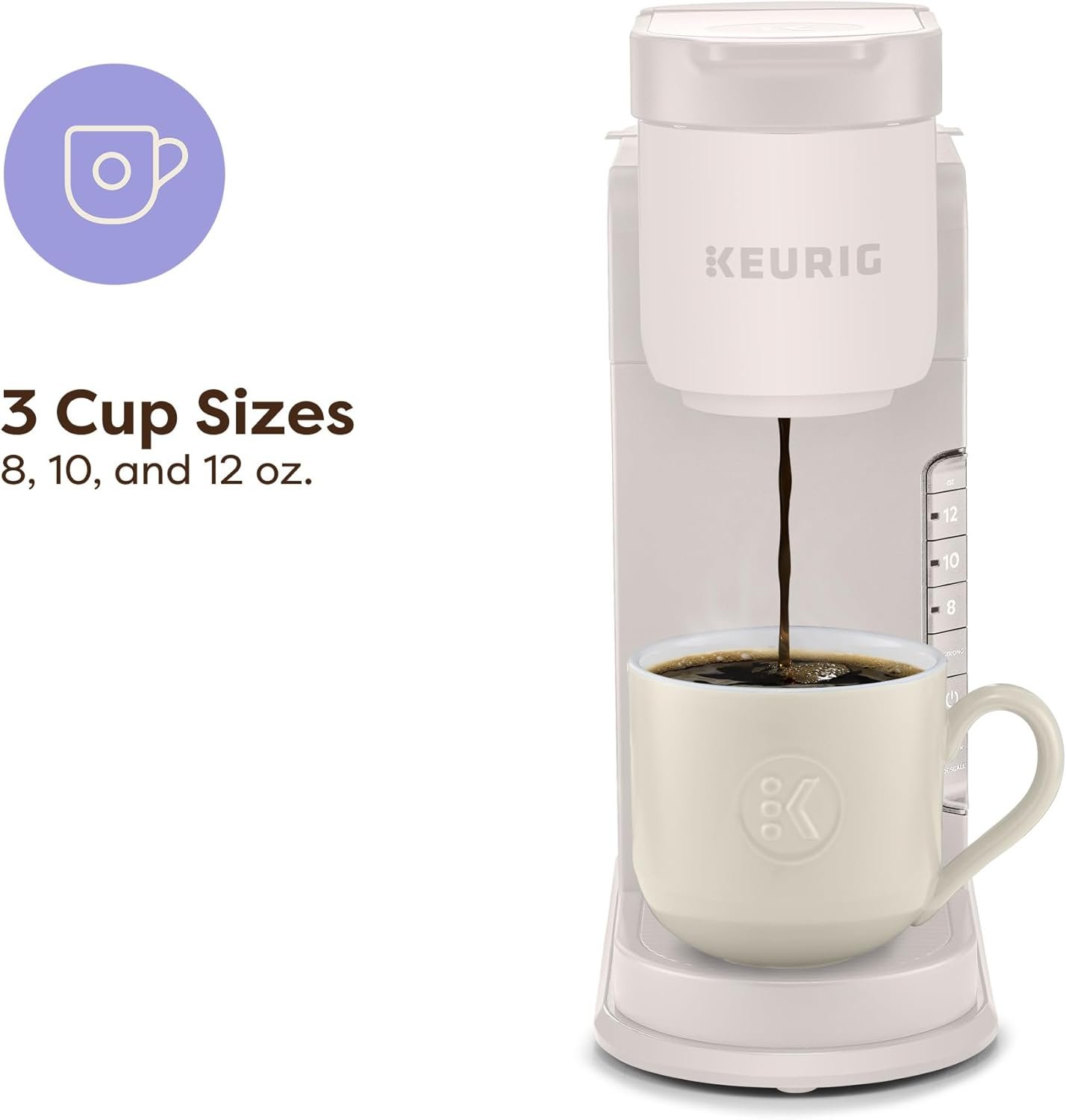 Keurig K-Express Single Serve Coffee Maker – Strong Brew Option, 42oz Reservoir, Sleek Design for Holiday Hosting & Gifting, Warm Stone - Image 3