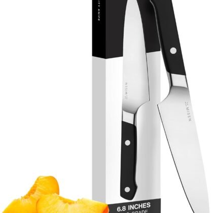 Misen 6.8" Chef Knife – High Carbon Japanese AUS-10 Stainless Steel – Hybrid German & Japanese Blade – Precision Kitchen Knife for Professionals & Home Cooks – Ultimate Cutting Performance - Black