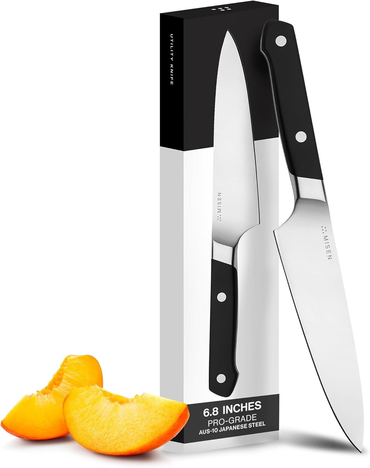 Misen 6.8" Chef Knife – High Carbon Japanese AUS-10 Stainless Steel – Hybrid German & Japanese Blade – Precision Kitchen Knife for Professionals & Home Cooks – Ultimate Cutting Performance - Black