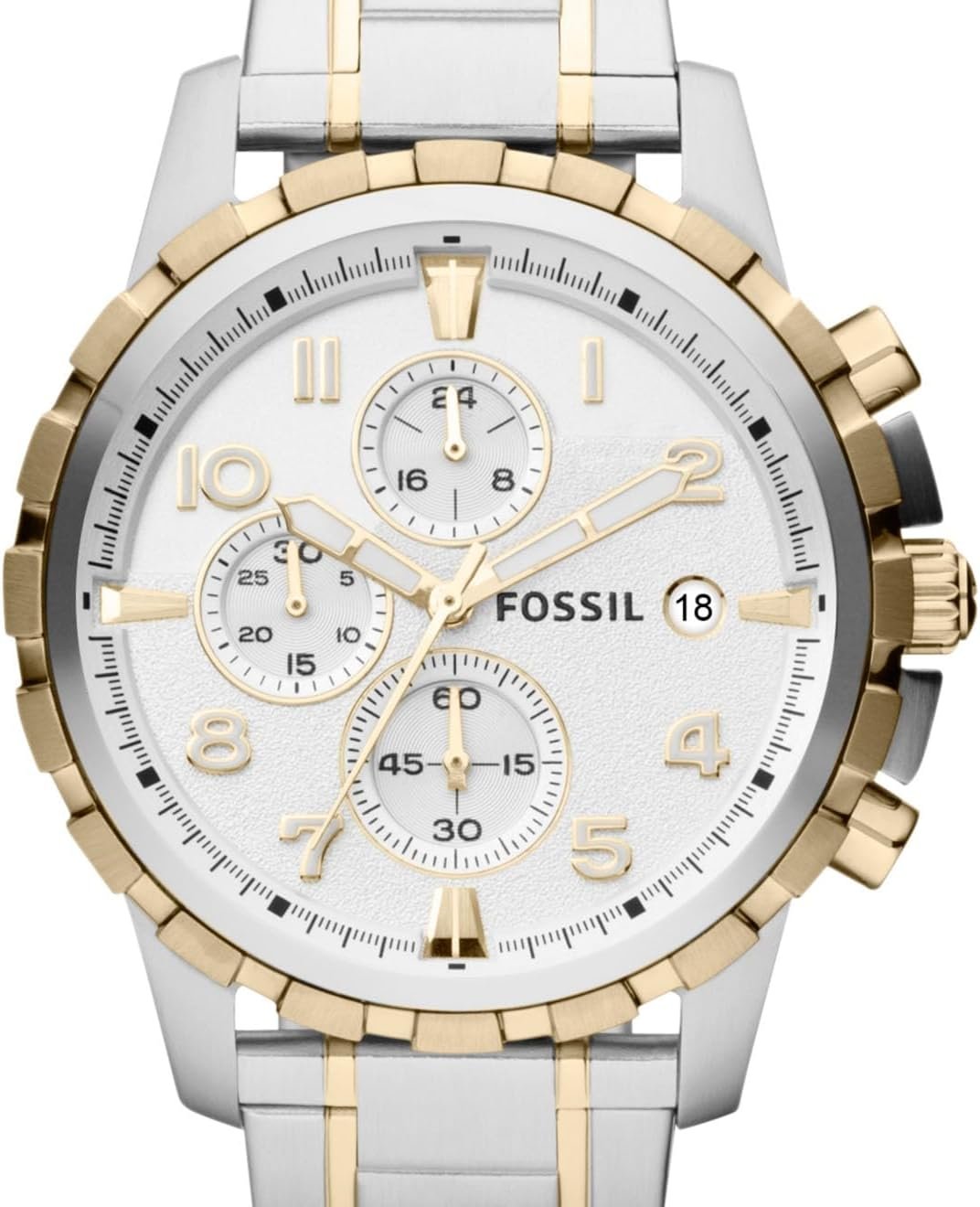 Fossil Men's Dean Quartz Stainless Steel Chronograph Watch - Image 3