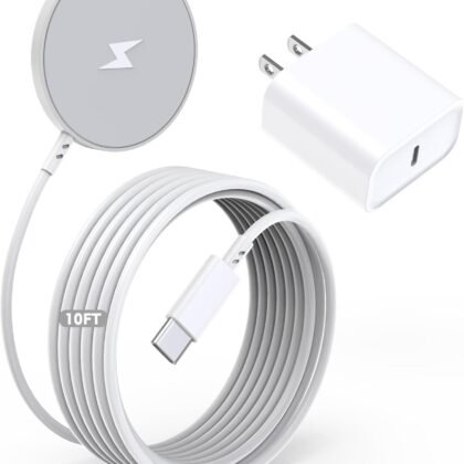 [Apple MFi Certified]10FT Magnetic Wireless Charger for iPhone 17 16,Apple Fast Mag-Safe Charger 15W Fast Wireless Charging Pad for iPhone 17/17 Air/17 Pro/17 Pro Max/16/15/14/13/12 Series,AirPods 3/2