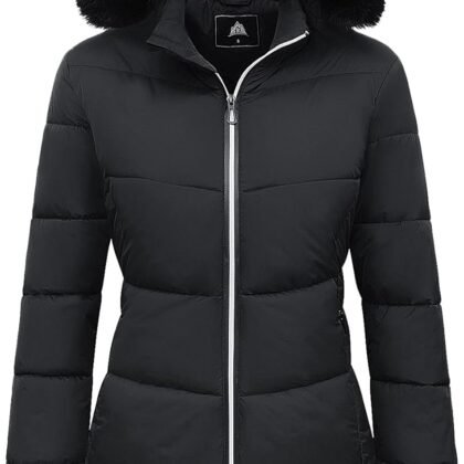 MOERDENG Women's Winter Windproof Warm Down Coats Waterproof Thicken Hooded fashions Puffer Jacket