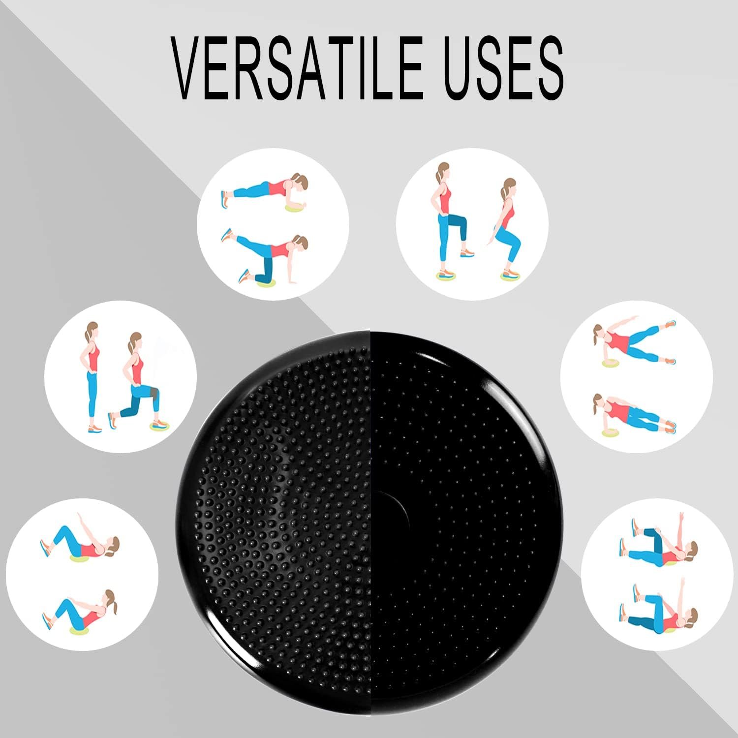 Wobble Cushion, Balance Disc, Wiggle Seat, Balance Pads for Physical Therapy, Stability Disc, Wobble Board for Dogs, Office, Sensory Kids, Classroom with Spiky Massage Ball - Image 5