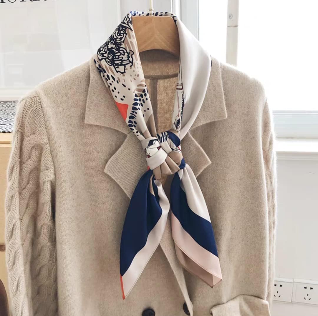 ANDANTINO 100% Pure Mulberry Silk Scarf 35" Large Square Lightweight Headscarf –Women’s Hair Wraps-With Gift Packed - Image 4