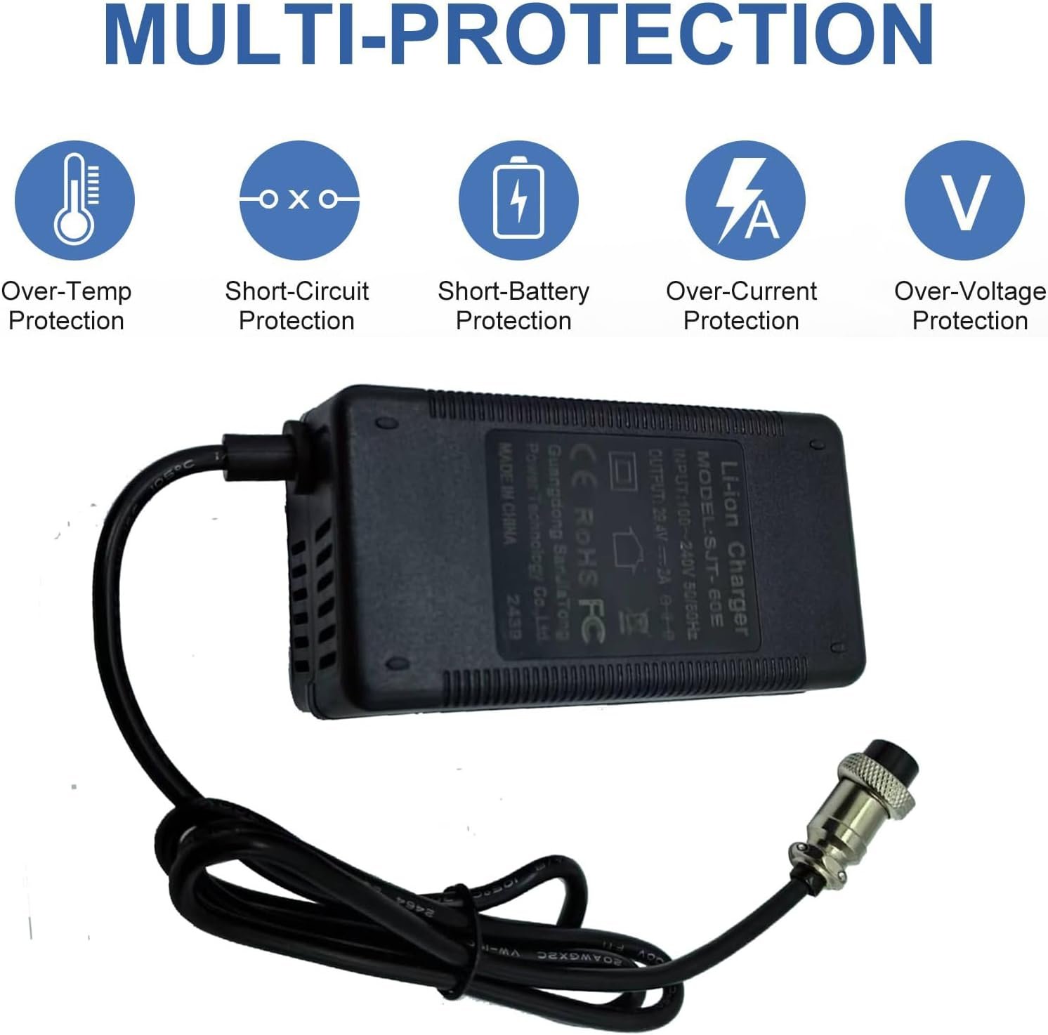 24V(29.4V max) Charger for Razor MX350 Charger Scooter, Crazy Cart, Dirt Quad ATV, Pocket Mod, Motorcycle, MX400 Dirt Rocket, E300, E200, E100, Moped, Go Kart Battery Cargador - Image 5