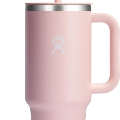 Hydro Flask Travel Tumbler with Handle, Lid and Straw - Insulated Stainless Steel in 40 Oz Trillium