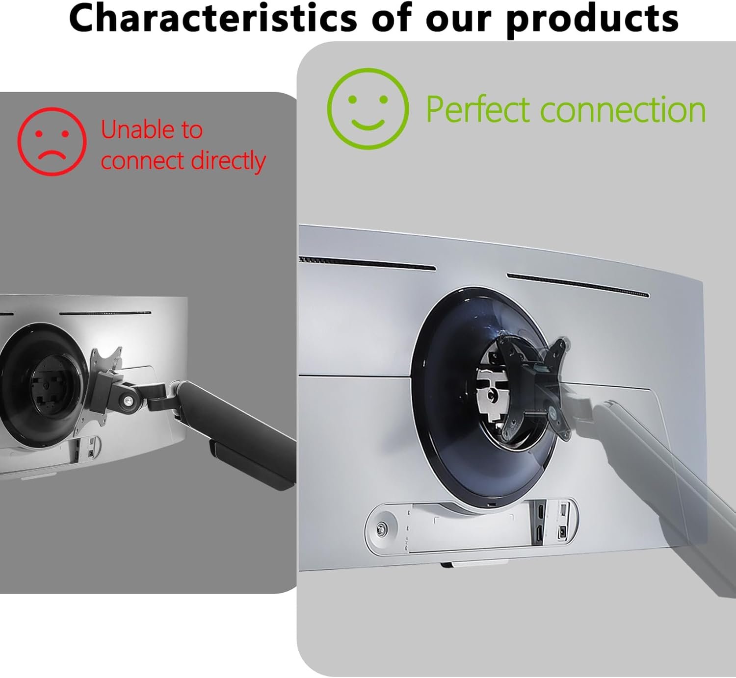 Odyssey OLED G9 VESA Mount Adapter Compatible with Samsung OLED G9 49-inch Monitors(Fits G91SD G93SC G93SD G95SC and G95SD )– 75x75 to 100x100 Wall Mount Bracket - Image 5