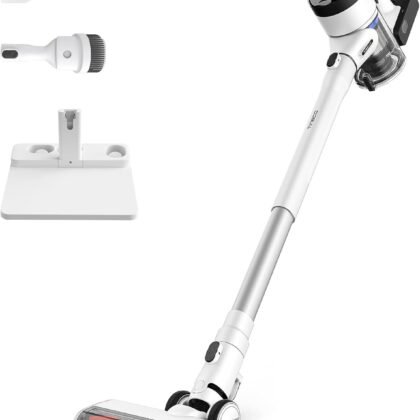 Tineco Pure ONE S15 Essentials Cordless Vacuum Cleaner, Stick Vacuum Rechargeable with Anti-Tangle Brush, LED Headlights for Hard Floor, Pet Hair & Home Cleaning