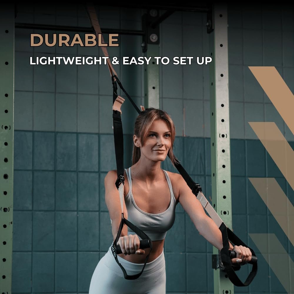 THYSOL® Resistance Trainer Pro Xtreme Straps Army | Sling Trainer Set with Adjustable Door Anchor | Fitness Home Workouts - Suitable for Travelling & for Training Indoor & Outdoor - Image 3