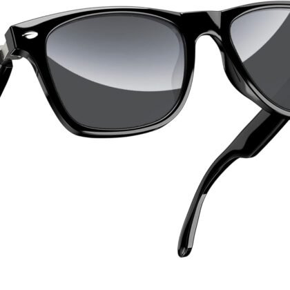 Blackview Smart Glasses, 5.3 Bluetooth Sunglasses with Open Ear Speaker, Voice Assistant Compatible, Blue Light Blocking Lens