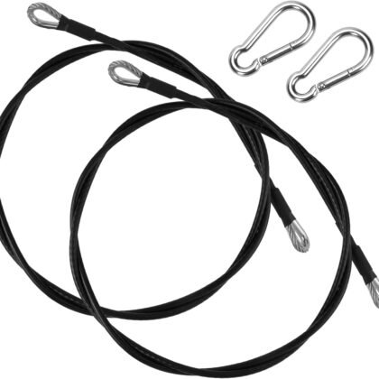 NQEUEPN 2pcs 59in/150cm Fitness Extension Cables, Home Gym Cable Extension with Carabiner for Bowflex Home Gym Machine Accessories for Leg Extensions