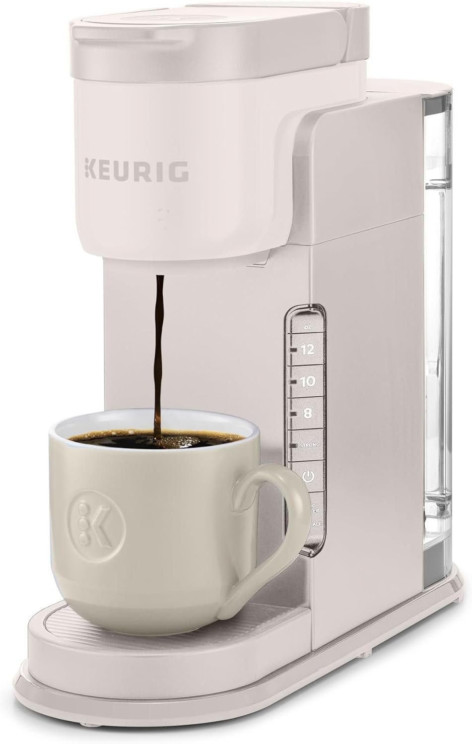 Keurig K-Express Single Serve Coffee Maker – Strong Brew Option, 42oz Reservoir, Sleek Design for Holiday Hosting & Gifting, Warm Stone