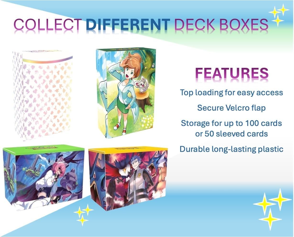 Pokemon: 100 Assorted Card Bundle - with Foils and 5 Ultra Rare (V, GX, EX) Variety - Official Pokemon TCG Deck Box Included - Image 3