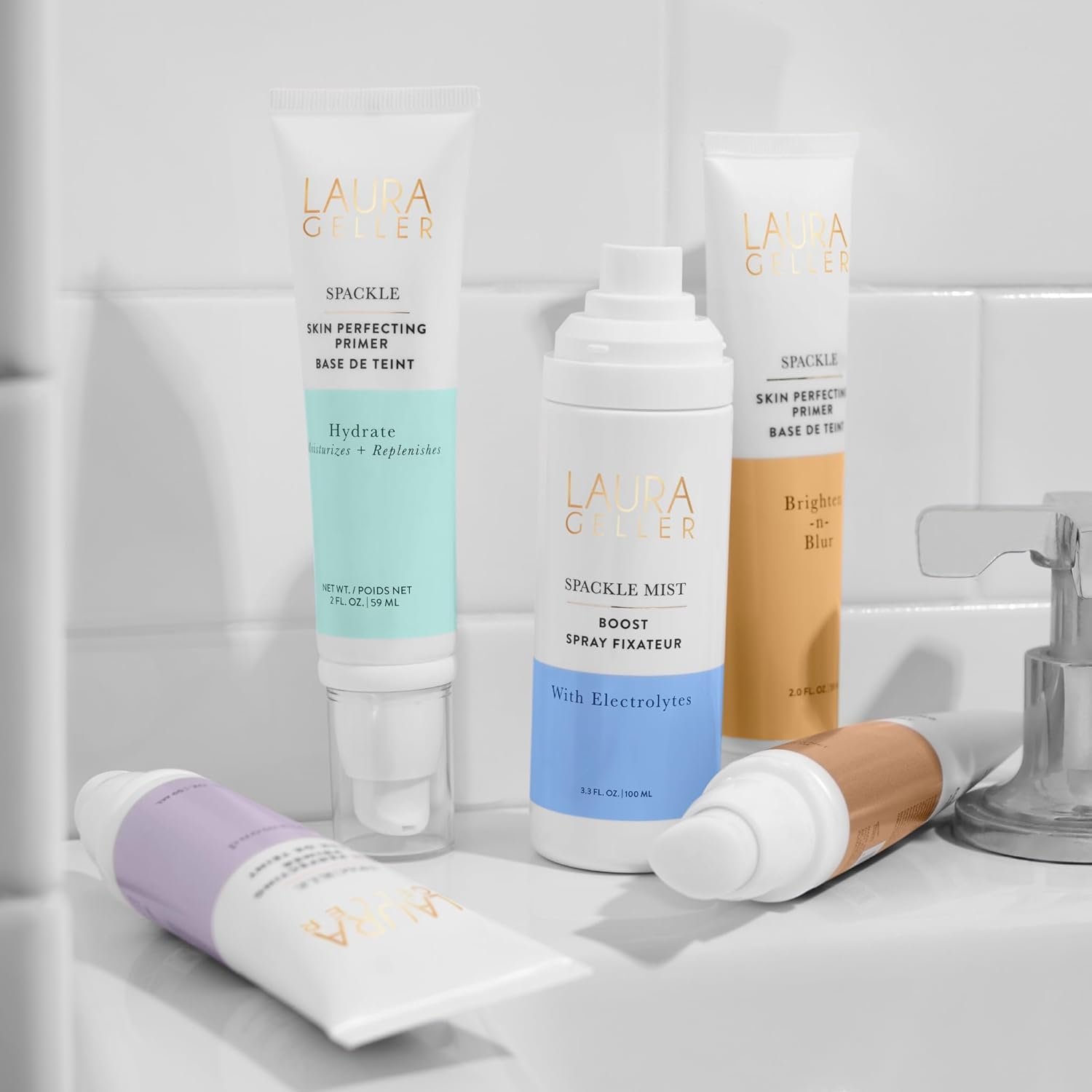 LAURA GELLER NEW YORK Spackle Mist Boost Setting Spray with Electrolytes - Long-Lasting Makeup Spray with Blue Light Protection - Dewy Skin Makeup Setting Spray - Image 6