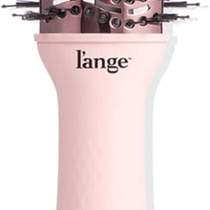 L'ANGE HAIR Le Volume 2-in-1 Titanium Blow Dryer Brush | Hot Air Brush for Hair Drying & Styling | Ionic Oval Barrel for Smooth, Frizz-Free Volume | (Blush – 60mm)