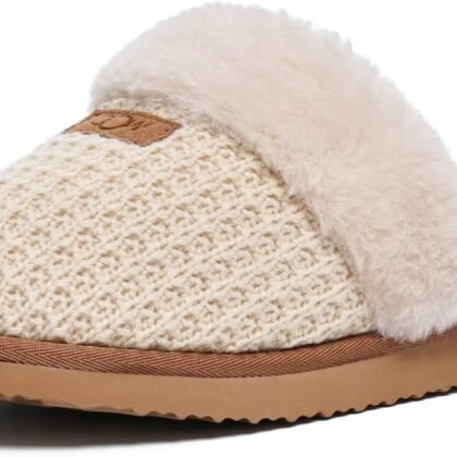OOW Cozy House Slippers for Women with Memory Foam Soft Warm Fuzzy Slippers Women Home Womens Slipper Shoes for Indoor