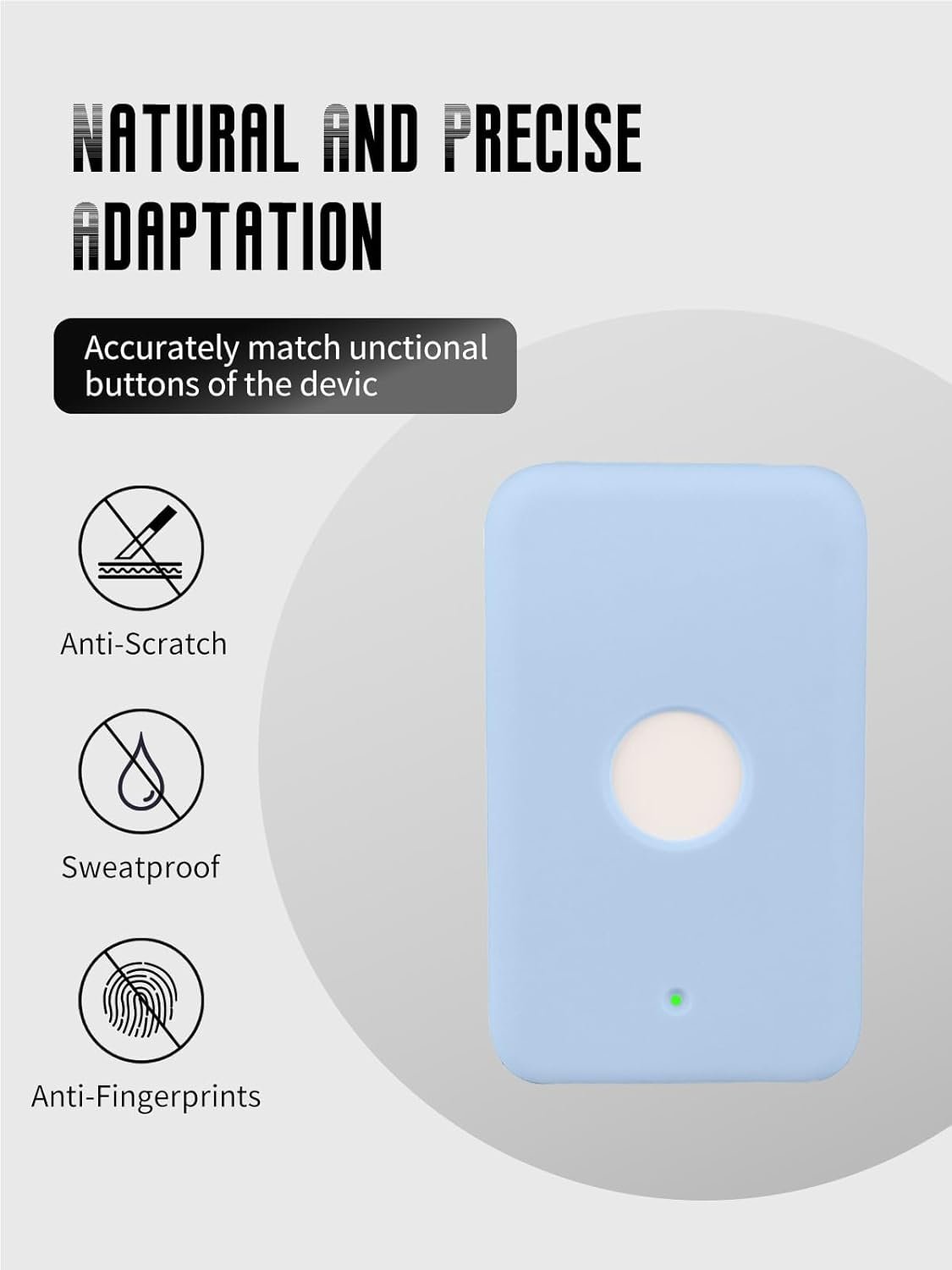 Case for Apple iPhone Air MagSafe Battery (Model: A3466), Kids-Friendly Soft Silicone Protective Cover, Shockproof (Light Blue) - Image 3