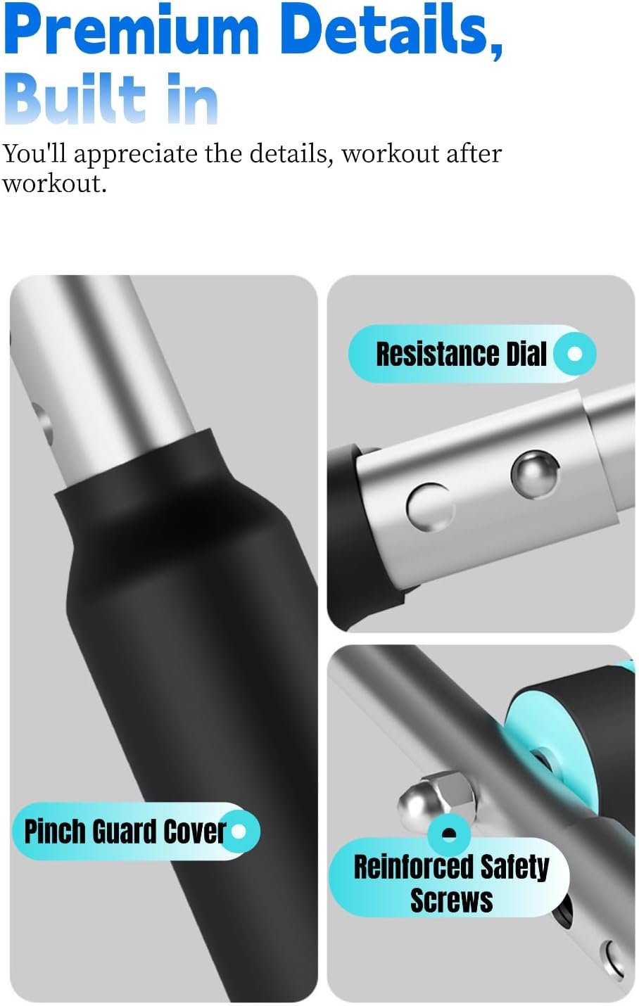 Twister Arm Trainer - Adjustable 3-Resistance Levels Chest,Arm,Shoulders,Backs,Inner Thigh Workout Equipment for Men&Women - Ergonomic Home Gym Strength Trainer with Anti-Slip Handles - Image 5